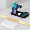 Cargador inalámbrico multifuncional 4 en 1 plegable, plataforma de carga inalámbrica, soporte de carga inalámbrico, mesa de carga inalámbrica, para teléfonos móviles, relojes, auriculares Bluetooth