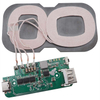 Módulo de bobina doble estándar de 10 W para bobinas de carga inalámbricas montadas en vehículos, módulo de carga inalámbrica, placa base de cargador inalámbrico, placa de circuito de cargador inalámbrico, módulo de bobina transmisora